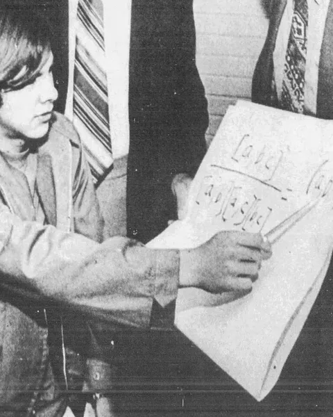 Hal Finney: Hal Finney doing math, 1972